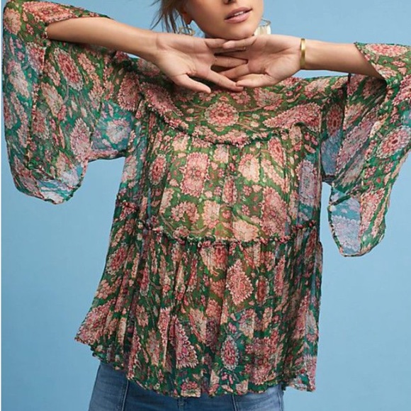 tiered chiffon top